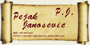 Pejak Janošević vizit kartica